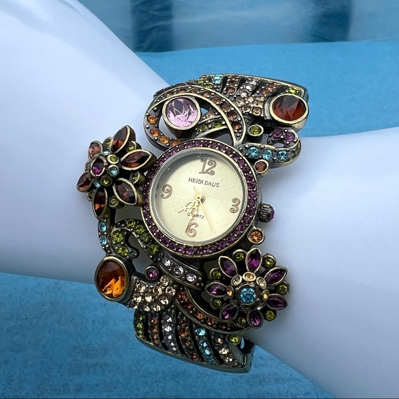 Heidi Daus Crystal Flower Garden Watch - Picture 1 of 10